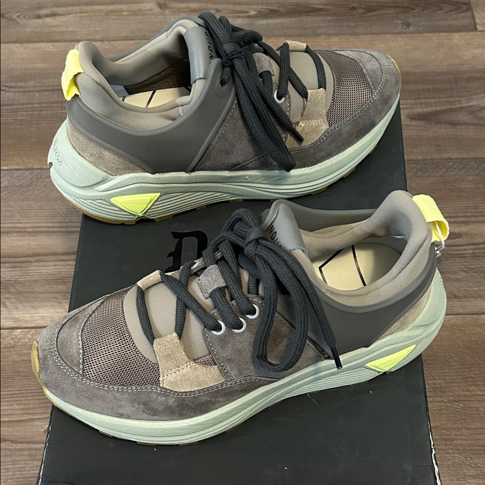 Dondup Women’s Athletic Shoes in Brown and Yellow Accents